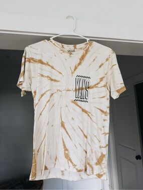 Vans Beige & White Spiral Tie-Dye Tee